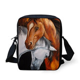 Bigcardesigns Cute Horse Women Messenger Sling Shoulder School Bag
