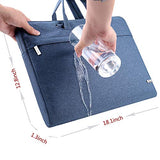 Voova Laptop Shoulder Bag,Slim Portable Sleeve Carrying Case with Strap Compatible with 17 17.3 Inch Computer/Notebook/MacBook Pro 17" / New Razer Blade Pro 17 / Asus Acer Hp for Men Women, Blue