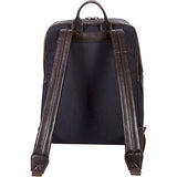 Scully Cambria Backpack (Brown Leather & Midnight Navy Canvas)