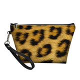 Bigcardesigns Leopard Print Cosmetic Bags Multifunction Organizer Makeup Pouch Brush Holder with