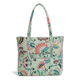 Vera Bradley Iconic Vera Tote, Signature Cotton, Mint Flowers