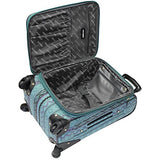 Steve Madden Luggage 3 Piece Softside Spinner Suitcase Set Collection (Legends Turquoise)