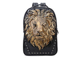 Berchirly 3D Lion Head Casual Daily Use Backpack Shoulder Hiking Travel Bag