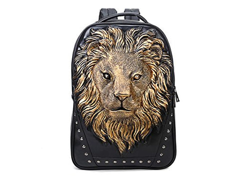 Berchirly 3D Lion Head Casual Daily Use Backpack Shoulder Hiking Travel Bag