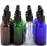 Vivaplex, 12, Assorted Colors, 1 oz Glass Bottles, With Glass Eye Droppers