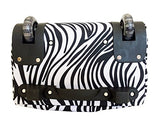 19" Duffel/Tote Bag Gym Luggage Case Wheel Purse Zebra