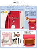 Ransel Randoseru upscale Japanese school bags for girls and boys With Rain Cover (NEW Red)