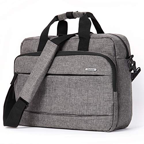 Bellotte Laptop Briefcase,14.1 Inch Laptop Bag,Stylish Canvas Multi-Functional Shoulder Messenger