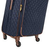 Anne Klein Women'S 29" Expandable Softside Spinner Luggage, Navy Quilted