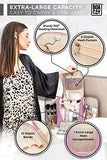 Extra Large Hanging Travel Toiletry Bag for Women and Men, Hygiene Bag, Bathroom and Shower Organizer Kit with Elastic Band Holders for Toiletries, Cosmetics, Makeup, Brushes