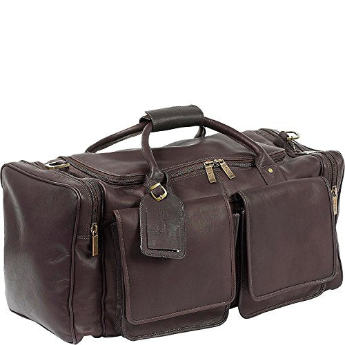 Claire Chase Distressed Hampton Leather Duffel Bag In Cafe