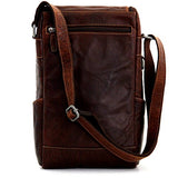 Jack Georges Voyager Leather Crossbody Messenger Bag & Wine Bag In Brown