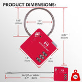 Ultraflex Tsa Approved Lock With Red Open Alert Indicator For Luggage & Gym Lockers