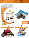 Travis Travel Gear Space Saver Bags. No Vacuum Rolling Compression, Pack Of 8