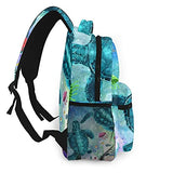 Multi leisure backpack,Sea Turtle Ocean Creature Landscape Underwate, travel sports School bag for adult youth College Students