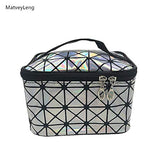 New Ladies Multifunctional Cosmetic Bag Flash Diamond Leather Organizer Cosmetic Storage Bag