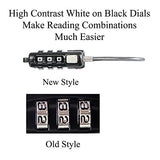 TSA Approved Cable Luggage Locks, 6 Pack, Easy Read Dials with Alloy Body