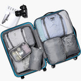 Packing Cubes VAGREEZ 7 Set Lightweight Travel Luggage Organizers with Laundry Bag or Toiletry