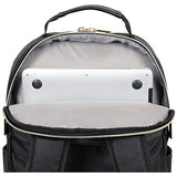 Kenneth Cole Reaction Women's Chelsea Luggage Chevron Softside 8-Wheel Spinner Expandable Suitcase Collection, Black, 2pc Bundle (Carry On+Backpack)