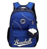Fanci Baseball Cap Primary School Backpack for Teens Boys Elementary School Bookbag with Coin Purse