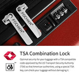 3 Piece Hardshell Luggage Set, Expandable Lightweight Suitcase Sets With Spinner Wheels, TSA Lock (20/24/28 inch), Red