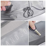 3 Set Large Capacity Makeup Bags Cosmetic Pouch Bags Toiletry Bag for Women Men,Assorted Size Mesh Breathable Toiletry Bag Makeup Brush Bags Travel Kit (Gray)