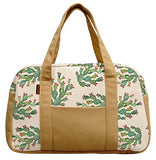 Women'S Cactus Pattern Printed Canvas Duffel Travel Bags Was_19