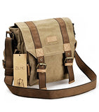 Canvas Messenger Bag Zlyc Vintange Shoulder Bag Military Crossbody Bag Ipad Air Satchel Men Leather