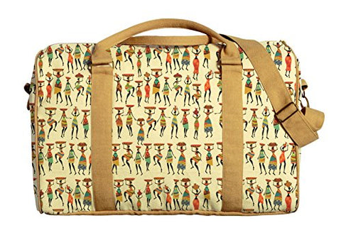Vietsbay Women  African Women Pattern Printed Canvas Travel Duffle Bag Was_42