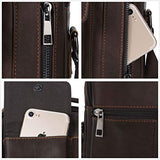 BAIGIO Men's Cowhide Genuine Leather Shoulder Bag Vintage Crossbody Messenger Bags Satchel for
