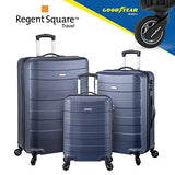 Regent Square Travel - 3 Piece Luggage Sets with Build-In TSA Lock and Spinner Goodyear Wheels – Mangusta, Hard Case (Asphalt)