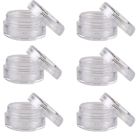 Goege 5 Gram New Empty Clear Portable Travelling Plastic Cosmetic Containers (100 pcs)