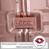 Sondre X Luggage Rolling Wheels Old Fashion Trunk Suitcase PC ABS Spinner Hardshell Carry On with TSA Lock 20" 24" 26" 29"(White)