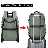 BANGE Travel Overnight Backpack,40-Liter FAA Flight Approved Weekender Bag Carry on Backpack GREEN (Backpack with 3 Cubes)