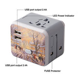 Travel Adapter Uppel Dual Usb All-In-One Worldwide Travel Chargers Adapters For Us Eu Uk Au About