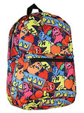 Bioworld Pac-Man Characters All-Over Scene Backpack