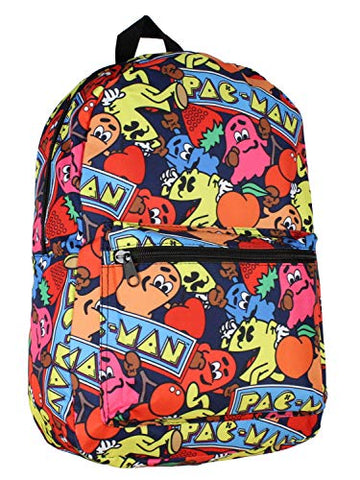 Bioworld Pac-Man Characters All-Over Scene Backpack