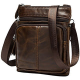 Berchirly Small Vintage Real Leather Travel Shoulder Bag Crossbody Handbag