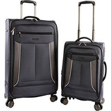 Perry Ellis Luggage Viceroy 2 Piece Set Expandable Suitcase with Spinner Wheels, Navy, One Size
