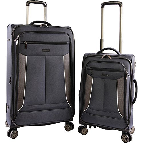 Perry Ellis Luggage Viceroy 2 Piece Set Expandable Suitcase with Spinner Wheels, Navy, One Size