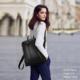 S-Zone Women Genuine Leather Backpack Purse Travel Bag Fit 14-Inch Laptop Upgraded Version