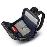 Samsonite Mens Leather Classic Slim Backpack Black