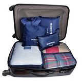 7 Set Travel Cubes,5 Colors Waterproof Mesh Durable Luggage Packing Organizers,1 Travel Shoe