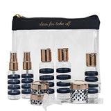 Miamica Women's TSA Compliant Travel Bottles and Toiletry Bag Kit, 12 Piece, Navy, One Size