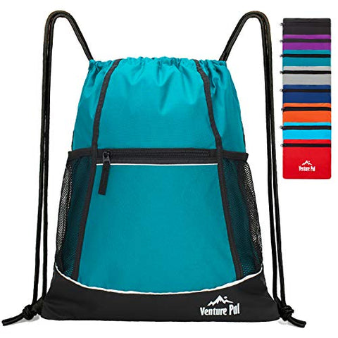 Venture Pal Packable Sport Gym Drawstring Sackpack Backpack Bag with Wet Pocket for