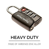 4 Pack Open Alert Indicator Tsa Approved 3 Digit Luggage Locks For Travel Suitcase & Baggage