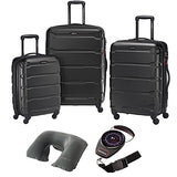 Samsonite Omni Hardside Luggage Nested Spinner Set Of 3 Black With Travel Kit