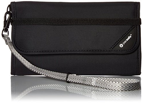 Pacsafe Rfidsafe V250 Anti-Theft Rfid Blocking Travel Wallet, Black