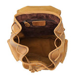 Polare Thick Genuine Leather Backpack Vintage College Laptop Bag