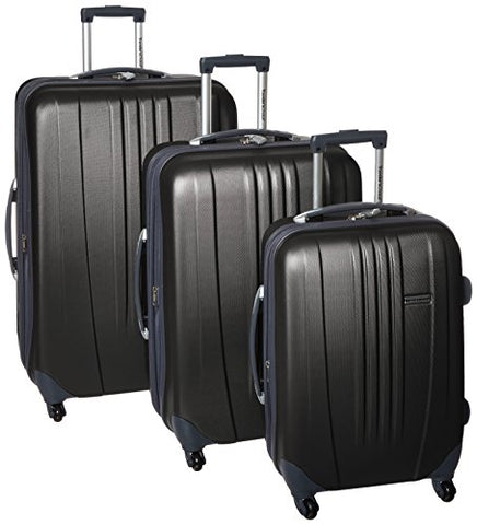 Traveler’S Choice Toronto 3-Piece Lightweight Expandable Spinner Set, Black (21"/25"/29")